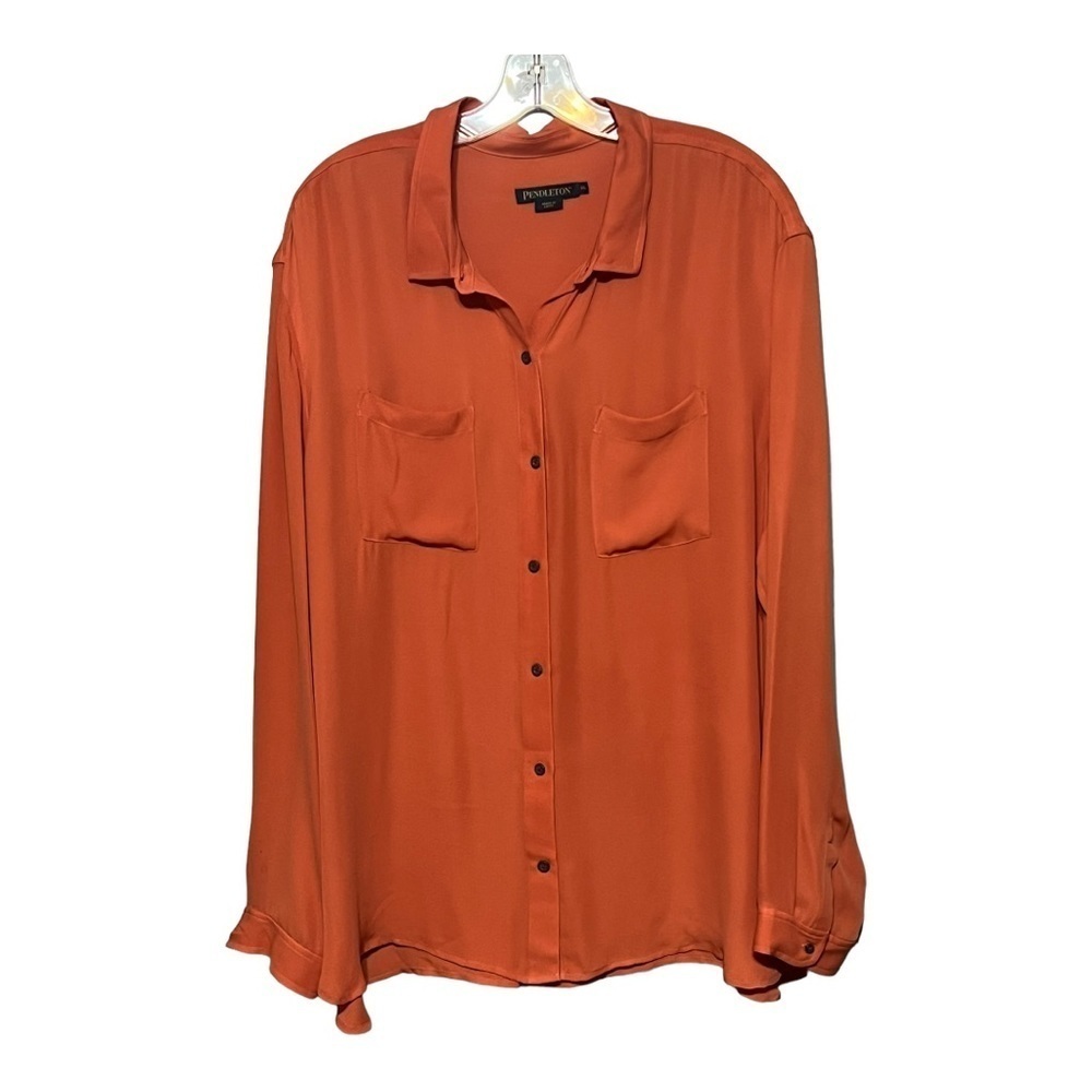 Pendleton Relaxed Fit Button Front Boyfriend Shir… - image 1